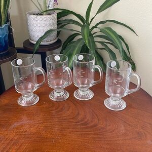 Set of 4 Princess House Irish coffee cups